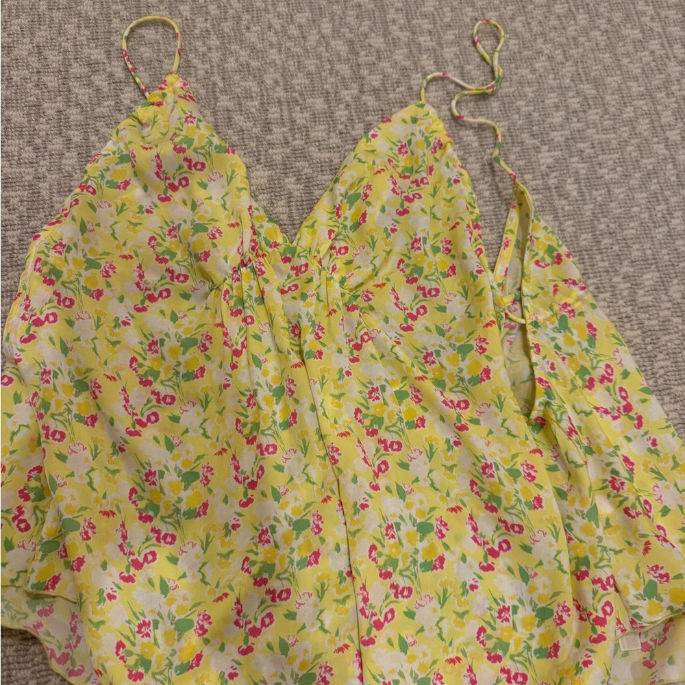 Free people intmacy Yellow Floral Camisole